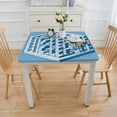 thumbnail image 3 of nygtbtfer  Blue Pastel Farmhouse Check Vinyl Tablecloth with Flannel Backing, Spring Gingham Flannel Backed Table Cloth, Robins Egg Blue, 3 of 7
