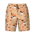 thumbnail image 4 of Lsque Mens Swim Trunks Funny Sushi Pattern - Bathing Suit Compression Liner - Beach Swim Shorts Swimwear - (S-3XL) - Stretch Quick Dry -3X-Large, 4 of 9