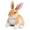 brown, variant on Moocorvic Simulated Rabbit Doll Plush Toy Mascot Of The Chinese New Year Of The Rabbit Little White Rabbit Doll Children's Birthday Gift
