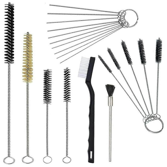 Sprayer Cleaning Kit 17 Pcs Multi-Purpose Paint- Brush Cleaner Tool with Nylon Mini Tube Brushes and Needles