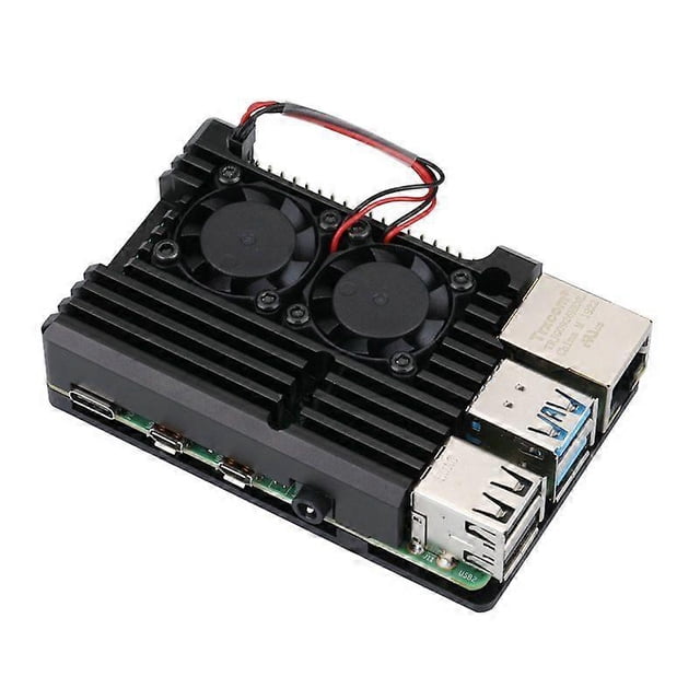 Raspberry Pi Metal 4th Generation Shell Raspberry Pi 4th Generation b + Aluminum Alloy Box 4b Heat Dissipation Shell Accessories
