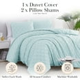 thumbnail image 2 of Southshore Fine Living, Inc. Clipped Jacquard Tufted Boho Duvet Cover Queen Bedding Set, Delta Blue, 2 of 8