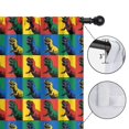 thumbnail image 4 of Blackout Kids Curtains,Colorful Dinosaurs Pop Art Square Pattern Childrens Insulated Curtains Set Of 2,Bedroom Essentials,Toddler Room Decor 42"x54", 4 of 5