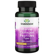 Swanson Marine Collagen Peptides Type I - Featuring Morikol 500 mg 60 Veg Caps