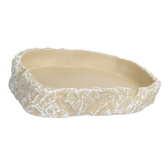 Cergrey Reptile Food Bowl,Reptile Feeding Bowl,Reptile Food Water Bowl Resin Pets Feeding Plate Dish For Aquarium Tortoises Turtles Lizards Yellow