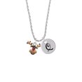 thumbnail image 2 of Delight Jewelry Silvertone Reindeer with Christmas Lights Silvertone Script Initial Disc - Q - Charm Necklace, 20"+3", 2 of 4