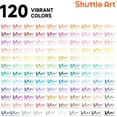 thumbnail image 4 of 120 Colors Dual Tip Brush Art Marker Pens with 1 Coloring Book, Shuttle Art Fineliner and Brush Dual Tip Markers Set for Adult Artist Calligraphy Hand Lettering Doodling, 4 of 9