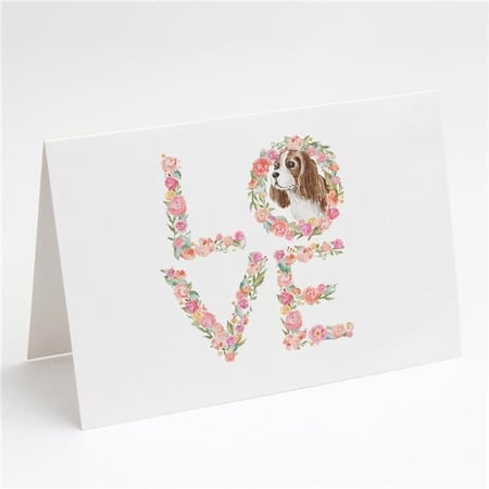 Cavalier Spaniel Blenheim #5 LOVE Greeting Cards and Envelopes Pack of 8 7 in x 5 in