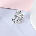 thumbnail image 4 of MULA Original Eruopean 925 Sterling Silver Finger Ring Color Stars Moon Sun Blue AAA CZ For Women Birthday Gift Jewelry 2 Colors, 4 of 7