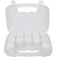 thumbnail image 3 of The Beadsmith Personality Case - Clear Storage Organizer Box, 8 x 8.5 x 1.75 inches - Includes 12 Small Containers with lids – 1.5 x 1.5 inches, Molded Case with Built-in Handle, 3 of 6