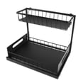 thumbnail image 2 of Estante De Almacenamiento Deslizante Debajo Del Fregadero, Organizador Debajo Del Fregadero Con Soporte De Carga Alta En Forma De L, 2 Niveles Para Cocina, 2 of 7