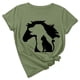 thumbnail image 1 of Camiseta de manga corta con estampado de animales y cuello redondo suelto a la moda de verano para mujer Pompotops hfajkhk134429, 1 of 7