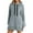 Gray1, variant on Knee Length Hooded Sweater Dress For Women Warm Plush Long Sleeve Pullover Split Hem Design Fall Winter Comfort Wear M Size Red