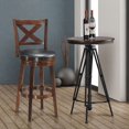 thumbnail image 4 of Costway Swivel Stool 29" Bar Height X-Back Upholstered Dining Chair Kitchen Espresso New, 4 of 6