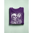 thumbnail image 3 of Creep It Real Skeleton Halloween Graphic - Women's Sweatshirt, 3 of 4