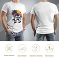 thumbnail image 5 of Hanmun Men's Minimalist Astronaut T-Shirts Short Sleeve Cotton Round Crew Neck L T-Shirt Moisture Wicking White USA, 5 of 9