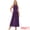 Dark Purple, variant on DARING DIVA Women's Sleeveless Chiffon Wide Leg Jumpsuit M Apricot