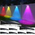 thumbnail image 1 of Luces solares para vallas Brightever, paquete de 8 unidades, LED impermeables, 1 of 7