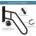 thumbnail image 5 of 26 Inch Handrails for Outdoor Steps Wall Mount, Railings for 1-3 Steps, U-Shaped Handrail with Matte Black Finished, Stair Handrails for Kids, Elderly, Pregnant Women, Disabled, 5 of 6