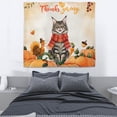 thumbnail image 3 of Happy Thanksgiving Maine Coon with Turkey Pumpkins Autumn Vibes Tapestry Cat Lover Kitten Owner Gifts Wall Hanging Backdrop Home Decor - 12018, 3 of 5