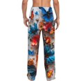 thumbnail image 6 of Cauagu 3D Butterfly Mens Pajama Pants Sleep & Lounge Pants,PJ Bottoms with Pockets-Large, 6 of 7