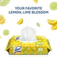 thumbnail image 4 of Lysol Disinfecting Wipes with Lemon and Lime Blossom Scent, 80 Wipes/Pack, 6 Pack/Case 99716CT, 4 of 5