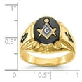 thumbnail image 5 of 14K Yellow Gold Ring Band Themed Men's Oval Masonic, Size 8, 5 of 5