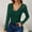 Green, variant on Delayuji Women's Long Sleeve Shirt Basic Layer Spring Solid Color V Neck Lace Mesh Sleeve Splicing Slim Fit Long Sleeved T Shirt Green