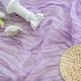 thumbnail image 3 of Purple Cheesecloth Table Runner 10ft Long, Lightweight Voile Fabric for Wedding Decor Boho Party Easter Spring Summer Tabletop, Lavender, 3 of 6