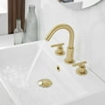 thumbnail image 6 of 8 in. Widespread 2-Handle Mid-Arc Bathroom Faucet with Valve and cUPC Water Supply Lines in Brushed Gold, 6 of 11