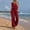 #0436-Wine, variant on Womens Jumpsuits Crewneck Lace Cap Sleeve Drawstring High Waist Wide Leg Casual Rompers with Pockets