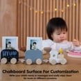 thumbnail image 6 of PlanToys® Celebration Wooden Train Set with Photo Slot & Chalkboard | Customizable Keepsake 3 Pcs Pull Toy Made with Sustainable Rubberwood | Ideal Birthday Gift for Kids, 6 of 9