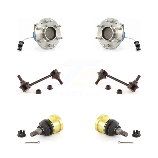 Transit Auto Front Hub Bearing Assembly Suspension Lower Ball Joint and Sway Bar Stabilizer Link Kit for Car 2004-2007 Cadillac CTS V - Left Right Side (Driver Passenger) K7T-109296