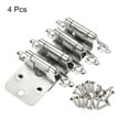 thumbnail image 2 of Uxcell 1/2" Overlay Furniture Hinges Self Closing 2.76" Iron Nickel Plating w Screws Silver Tone 4 Pack, 2 of 4
