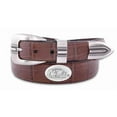 thumbnail image 1 of OLE Miss Concho Croc Tan Leather Belt, 32 Waist, 1 of 1