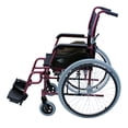 thumbnail image 2 of Silla de ruedas ultraligera Karman LT-980 de 11 kg con reposapiés extraíble en color burdeos, 2 of 3