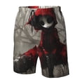 thumbnail image 4 of Fotbe Dark Red Hooded Girl Trajes de Baño Estampados para Hombre, Shorts de Verano de Secado Rápido, Ropa de Playa, Bañadores-Medium, 4 of 6