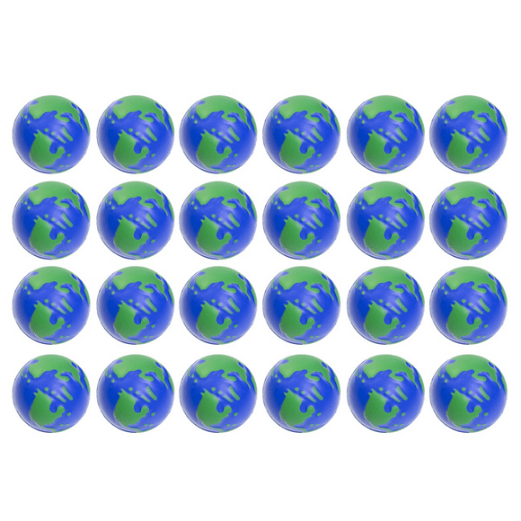 24 Pack Earth Stress Balls ,2.5 Inches Globe Theme Squeeze Balls ,Stress Relief Ball Squeeze Anxiety Fidget Stress Ball