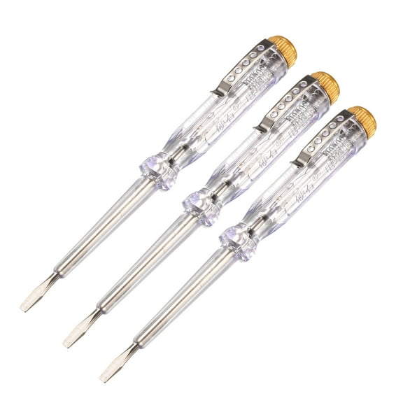 Voltage Test Screwdriver AC100-500V Slot LED Tester Electroprobe 3PCS