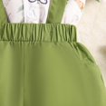 thumbnail image 6 of Baby Boy Easter Outfit Easter Set for Baby Toddler Boys Cartoon Rabbit Print Short Sleeved Collared Jumpsuit Suspenders Overalls My First Easter Green 6 Months-12 Months, 6 of 7