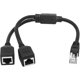 thumbnail image 1 of Ethernet Network Splitter, 1 Male To 2 Female Y Adapter Cable, Ethernet Extension Plug,hww, 1 of 2