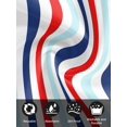 thumbnail image 7 of Red Blue Stripe Cloth Napkins Set of 8 Reusable Dinner Napkins, Gradient Geometric White Vertical Striped Cocktail Napkin Washable Table Napkins for Wedding/Holiday Party/Baby Shower 20"x20", 7 of 7
