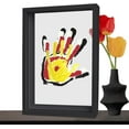 thumbnail image 6 of DIY Family Handprint Kit,Happon Transparent Craft Keepsake Wooden Frame,Family Hand Print Photo Frame Kit,Includes 6 Acrylic Paint Colors - 4 Transparent Sheets,Gifts for New Parents, 6 of 7