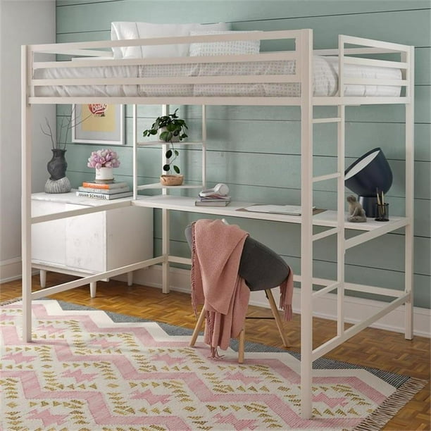 Pemberly row full loft bed with desk discount