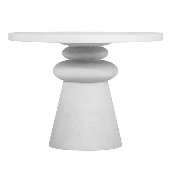 Pemberly Row Modern Transitional White Finish 42" Dinette Table