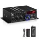 thumbnail image 1 of Amplificador Estéreo HiFi AK-380 de 800W (400W+400W) con Bluetooth 5.0, USB, SD y Radio FM - Receptor de Audio de 2 Canales con Pantalla LCD y Fuente de 12V para Coche, Hogar y Fiestas, 1 of 6