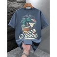 thumbnail image 2 of 1pc Men's Graphic T-Shirt Beach Vacation Casual Summer Wear Printed Loose Fit Short Sleeve T-Shirt, 2 of 10