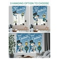 thumbnail image 4 of Blue Snowman Christmas Tie Up Curtains for Windows 63 Inch Length Balloon Curtains Kitchen Adjustable Balloon Window Shade Xmas Gifts Wreath Snowflake Tie Up Valance Bathroom Curtain Window 42"x63", 4 of 6