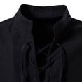 thumbnail image 4 of Kiijoy Teen Boys Medieval Shirt Renaissan Lace Up Scottish Jacobite Blouse, Black, 4 of 6