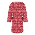 thumbnail image 5 of Women's Fleece Plush Robe Long Warm Plush Bathrobe Loungewear Jacket Printed Comfort Robe, 5 of 5